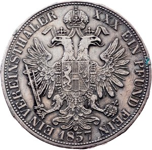 Franz Joseph I., 1 Vereinsthaler 1857, A, Vienna