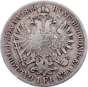 Franz Joseph I., 1 Gulden 1858, B, Kremnitz