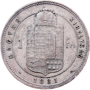 Franz Joseph I., 1 Forint 1881, KB, Kremnitz