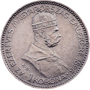 Franz Joseph I., 1 Korona 1896, KB, Kremnitz