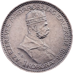 Franz Joseph I., 1 Korona 1896, KB, Kremnitz