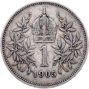 Franz Joseph I., 1 Krone 1905, Vienna