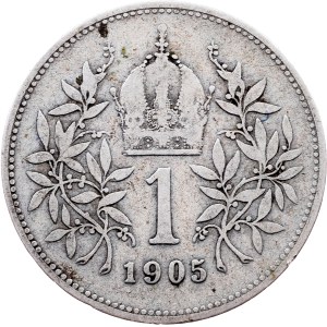Franz Joseph I., 1 Krone 1905, Vienna