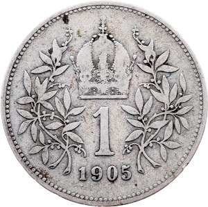 Franz Joseph I., 1 Krone 1905, Vienna