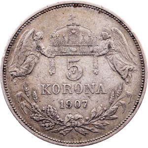 Franz Joseph I., 5 Korona 1907, KB, Kremnitz