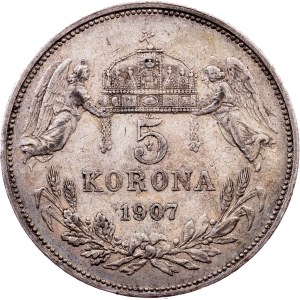 Franz Joseph I., 5 Korona 1907, KB, Kremnitz