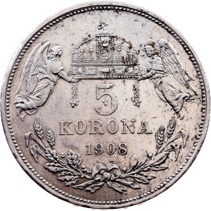 Franz Joseph I., 5 Korona 1908, KB, Kremnitz