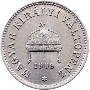Franz Joseph I., 10 Filler 1909, KB, Kremnitz