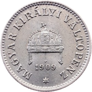 Franz Joseph I., 10 Filler 1909, KB, Kremnitz