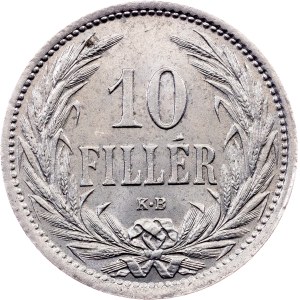 Franz Joseph I., 10 Filler 1909, KB, Kremnitz