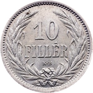 Franz Joseph I., 10 Filler 1909, KB, Kremnitz