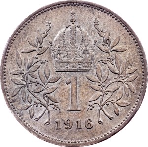 Franz Joseph I., 1 Krone 1916, Vienna