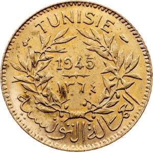 Tunisia, 1 Franc AH 1364 (1945), Paris