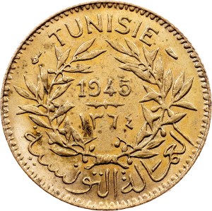Tunisia, 1 Franc AH 1364 (1945), Paris