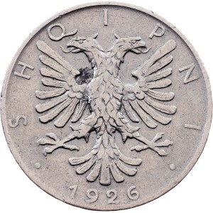 Albania, 1/2 Lek 1926, R, Rome