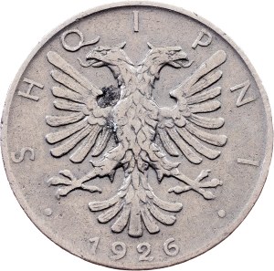 Albania, 1/2 Lek 1926, R, Rome