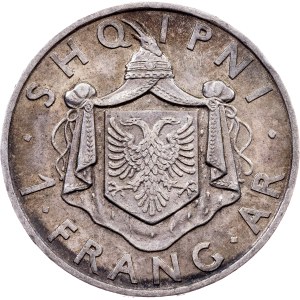 Albania, 1 Frang Ar 1937, R, Rome