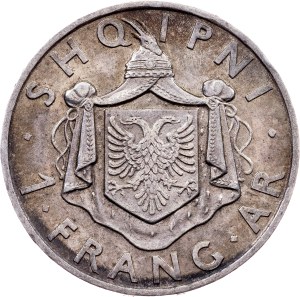 Albania, 1 Frang Ar 1937, R, Rome