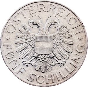 Austria, 5 Schilling 1935, Vienna