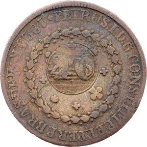 Brazil, 40 Reis 1825, R, Rio de Janeiro