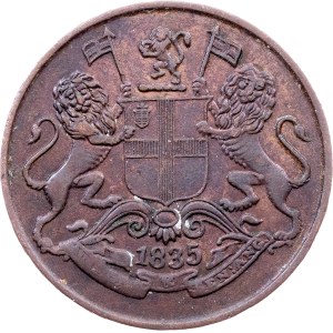 East India Company, 1/4 Anna 1835, Bombay