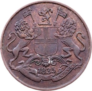East India Company, 1/4 Anna 1835, Bombay
