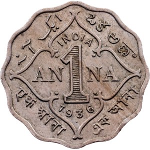 British India, 1 Anna 1936, Bombay