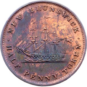 New Brunswick, 1/2 Penny Token 1843