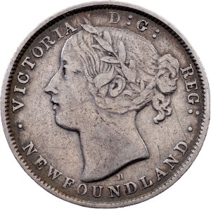 Newfoundland, 20 Cents 1872, H, Heaton