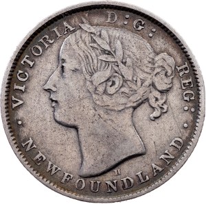 Newfoundland, 20 Cents 1872, H, Heaton
