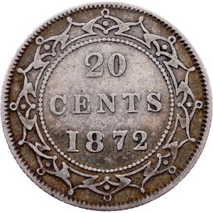 Newfoundland, 20 Cents 1872, H, Heaton