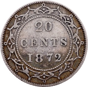 Newfoundland, 20 Cents 1872, H, Heaton
