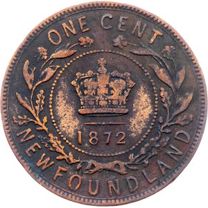 Newfoundland, 1 Cent 1872, H, Heaton