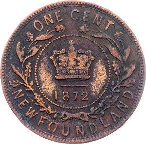 Newfoundland, 1 Cent 1872, H, Heaton