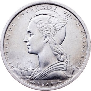 French Equatorial Africa, 2 Francs 1948, Paris