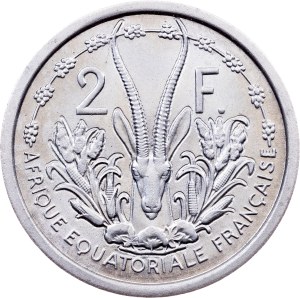 French Equatorial Africa, 2 Francs 1948, Paris
