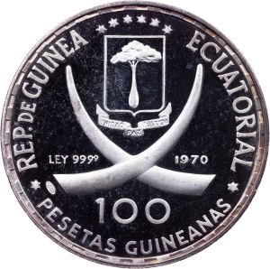 Equatorial Guinea, 100 Pesetas Guineanas 1970