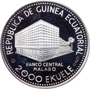 Equatorial Guinea, 2000 Ekuele 1980, CHI, Valcambi (Balerna)
