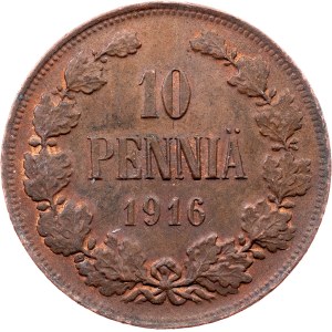 Finland, 10 Pennia 1916, Helsinki