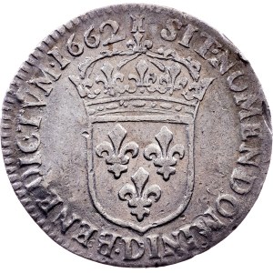 France, 1/12 Ecu 1662, D, Lyon