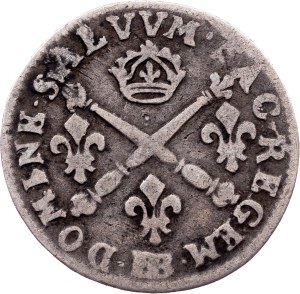 France, 5 Sols 1704, BB, Strasbourg