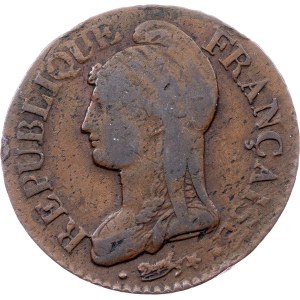 France, 5 Centimes 1799, AA, Metz