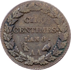 France, 5 Centimes 1799, AA, Metz