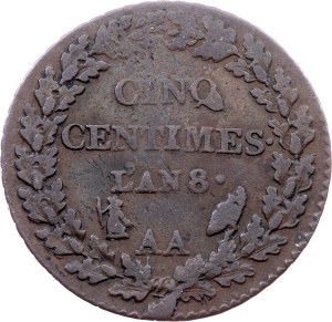 France, 5 Centimes 1799, AA, Metz