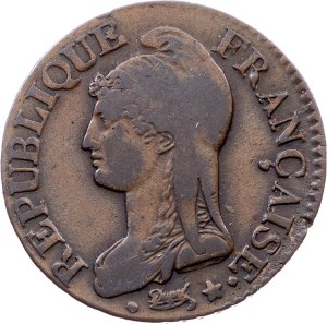 France, 5 Centimes 1799, BB, Strasbourg