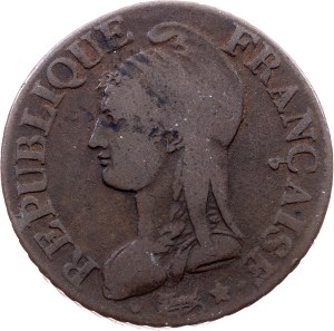 France, 5 Centimes 1799, BB, Strasbourg