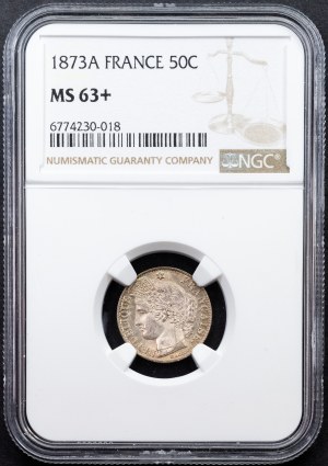France, 50 Centimes 1873, A, Paris