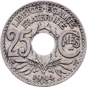 France, 25 Centimes 1914, Paris