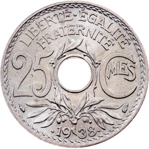 Francja, 25 Centimes 1938, Paryż