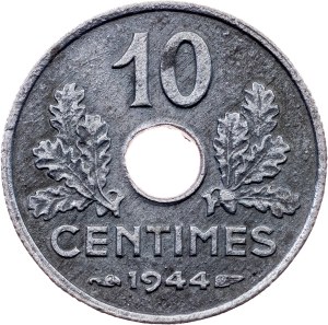 France, 10 Centimes 1944, Paris